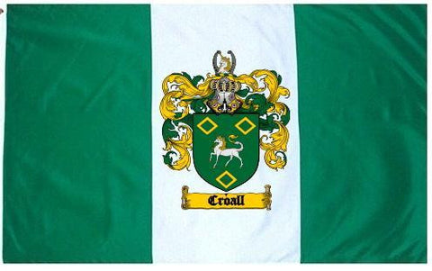Croall family crest coat of arms flag
