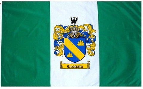 Crociata family crest coat of arms flag