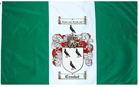 Crocket family crest coat of arms flag