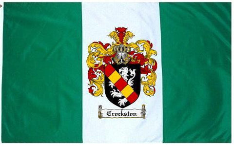 Crockston family crest coat of arms flag