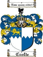 Crofte coat of arms family crest download