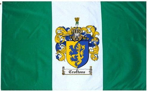 Croftone family crest coat of arms flag