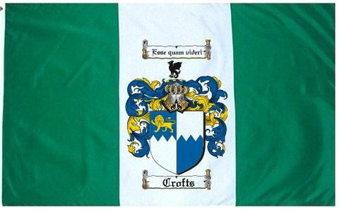 Crofts family crest coat of arms flag