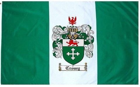 Cromy family crest coat of arms flag