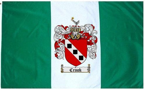 Crook family crest coat of arms flag