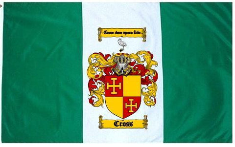 Cross family crest coat of arms flag
