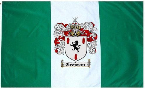 Crossan family crest coat of arms flag