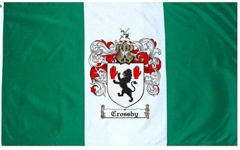 Crossby family crest coat of arms flag