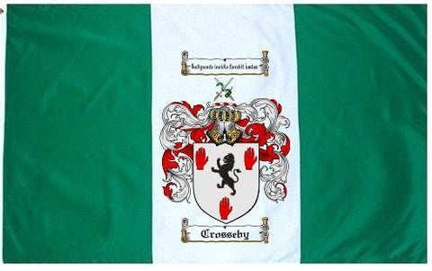 Crosseby family crest coat of arms flag