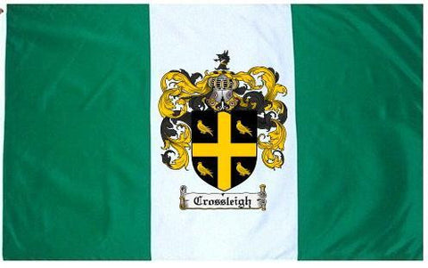 Crossleigh family crest coat of arms flag