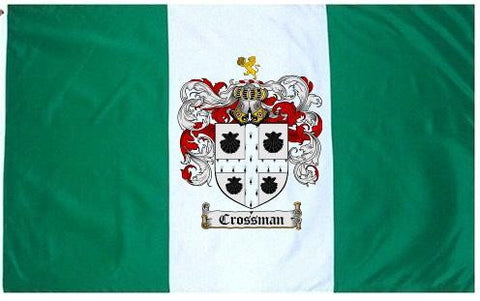 Crossman family crest coat of arms flag
