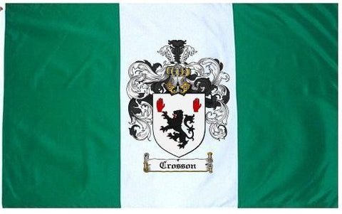 Crosson family crest coat of arms flag