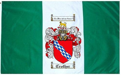 Crother family crest coat of arms flag