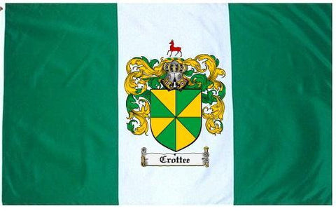 Crottee family crest coat of arms flag