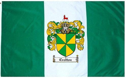 Crotton family crest coat of arms flag