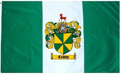Crotty family crest coat of arms flag