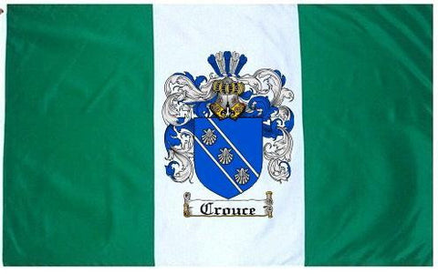 Crouce family crest coat of arms flag