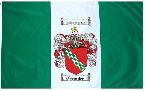 Crouder family crest coat of arms flag