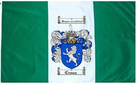 Croux family crest coat of arms flag