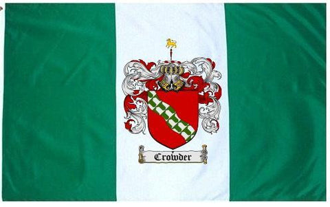 Crowder family crest coat of arms flag