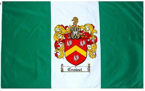 Crowel family crest coat of arms flag