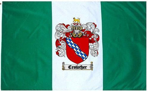 Crowther family crest coat of arms flag