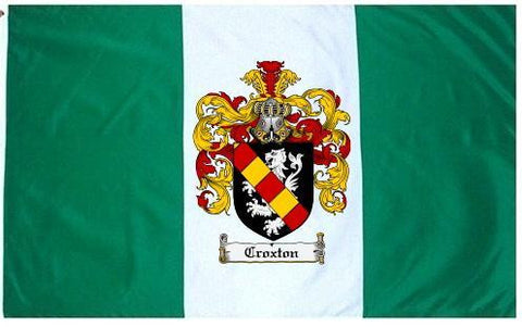 Croxton family crest coat of arms flag