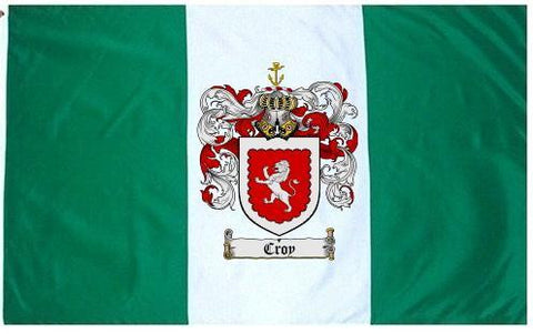 Croy family crest coat of arms flag