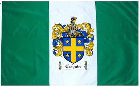 Croynin family crest coat of arms flag