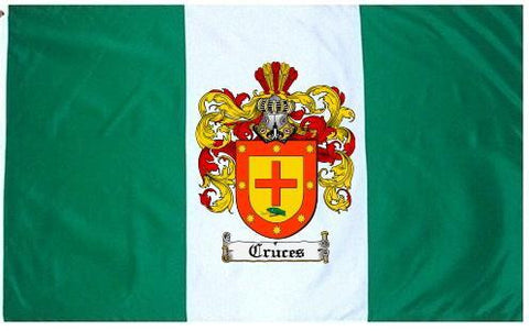 Cruces family crest coat of arms flag