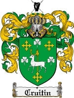 Cruitin coat of arms family crest download