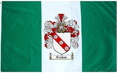 Crukes family crest coat of arms flag