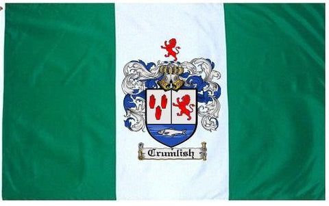 Crumlish family crest coat of arms flag