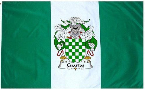 Cuartas family crest coat of arms flag