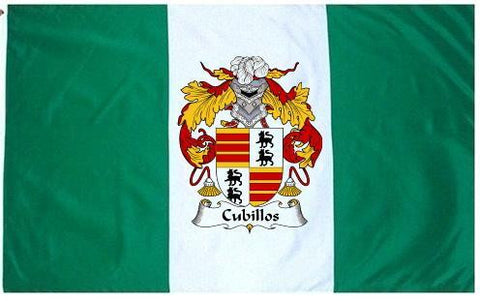 Cubillos family crest coat of arms flag