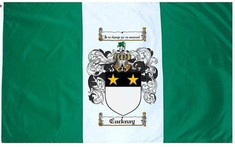 Cucknay family crest coat of arms flag