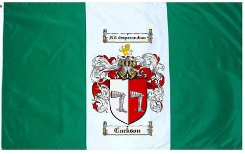 Cuckson family crest coat of arms flag