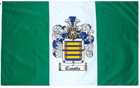 Cuesta family crest coat of arms flag