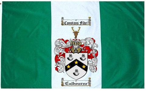 Culbourne family crest coat of arms flag