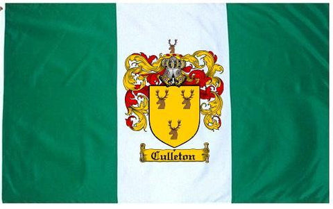 Culleton family crest coat of arms flag
