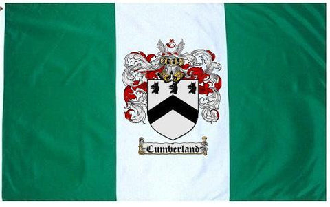 Cumberland family crest coat of arms flag