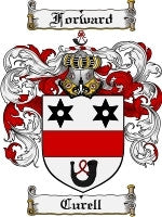 Curell coat of arms family crest download