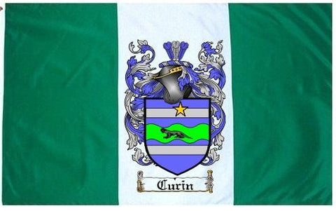 Curin family crest coat of arms flag