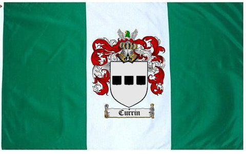 Currin family crest coat of arms flag