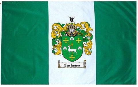 Curtayne family crest coat of arms flag