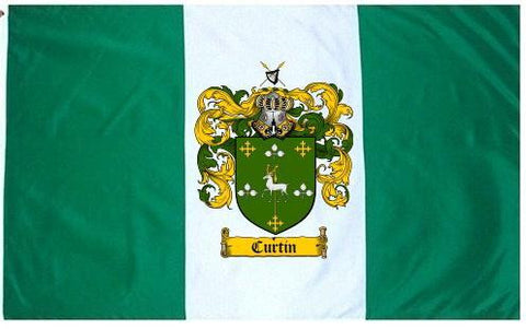 Curtin family crest coat of arms flag