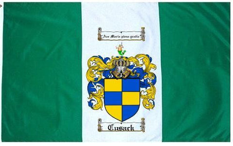 Cusack family crest coat of arms flag