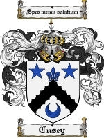 Cusey coat of arms family crest download