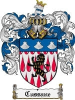 Cussane coat of arms family crest download