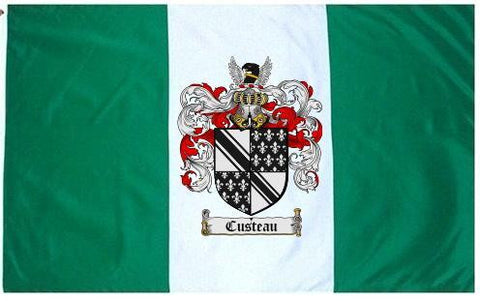 Custeau family crest coat of arms flag